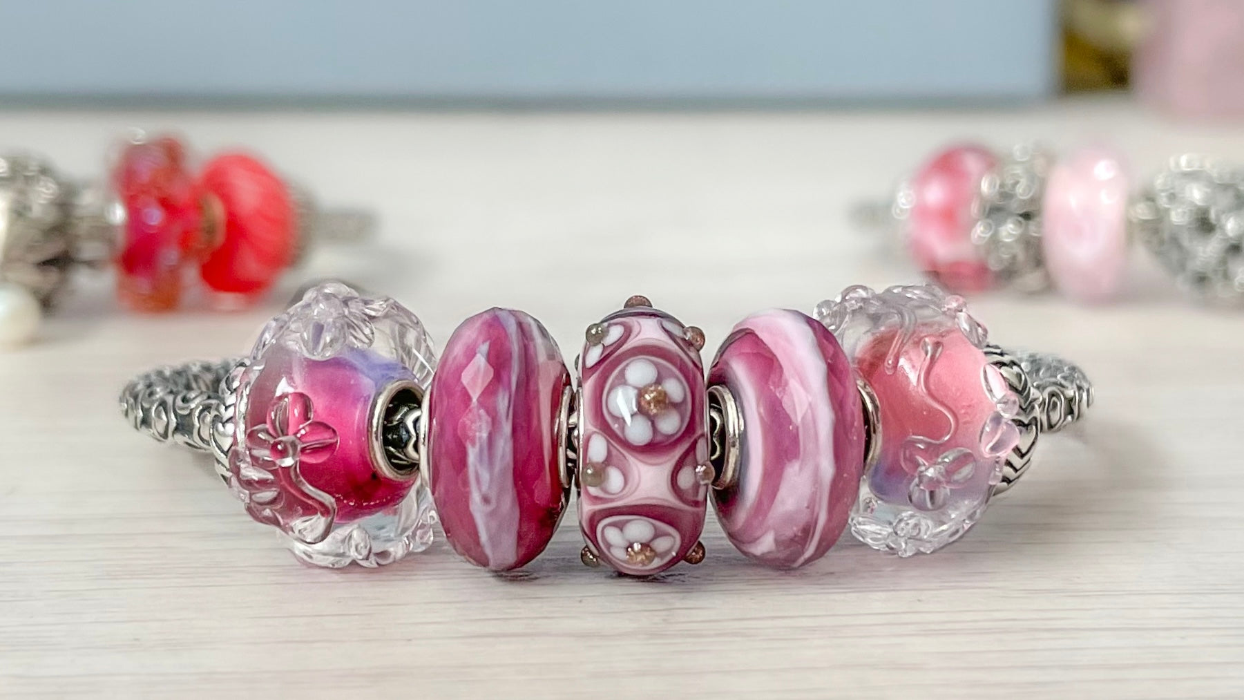 Elf Beads, Valentine's Day Charm Bracelets