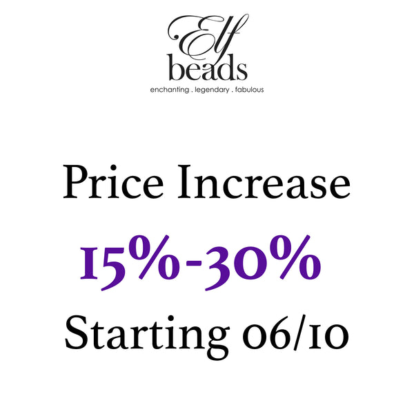 Price Increase Announcement: 15-30% across all products, starting June 10th.