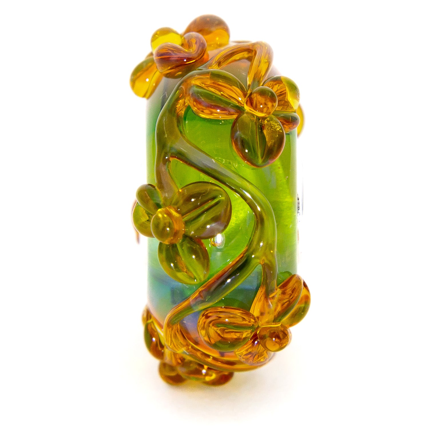 Olive Green Amber Flowertwig